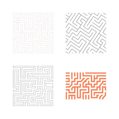 Minimalist Maze Pattern Collection