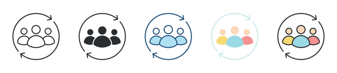 Inclusion Icon Set Multiple Style Collection