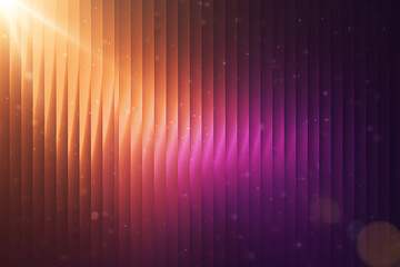 An Abstract Background With Vertical Ribbons Of Orange And Purple Light And Floating Particles