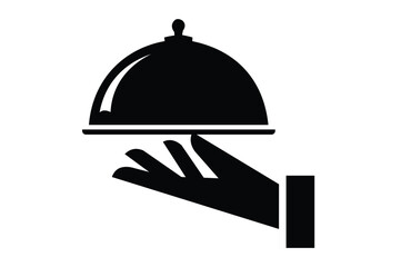 Elegant Hand Serving Plated Dinner with Dome Lid A Symbol of Hospitality Catering and Fine Dining Experience