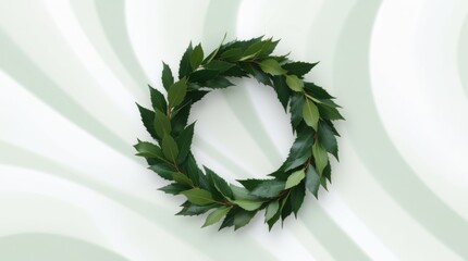 frame with green leaves