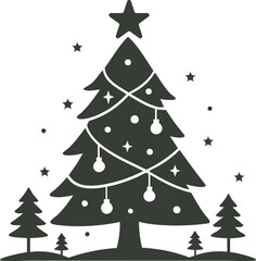 Christmas Tree Forest with Snow and Gifts