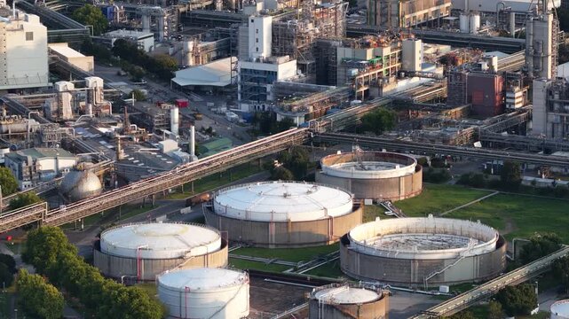 Ludwigshafen chemical industrial park, chemical complex, production facilities, energy flows and logistics, production site.