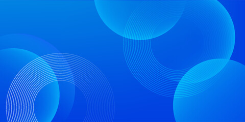 Minimal geometric background. Blue elements with fluid gradient. Cool background design for posters. Eps10 vector