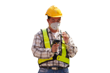 Industrial Plant Maintenance Engineer On Transparent Background PNG (Photo)