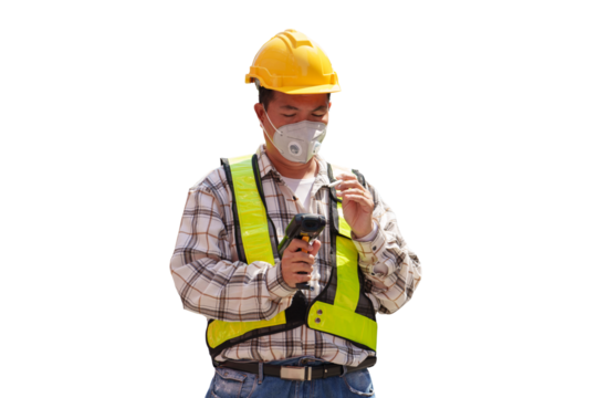 Industrial Plant Maintenance Engineer On Transparent Background PNG (Photo)