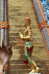 Deva statue in Wat Sridonmoon, Chiang Mai Province, Northern Thailand.