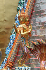 Deva statue in Wat Sridonmoon, Chiang Mai Province, Northern Thailand.