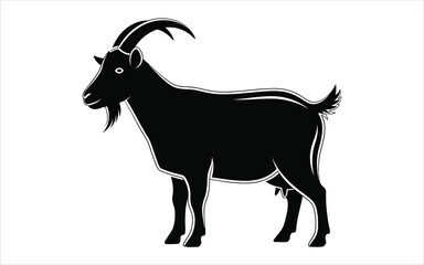 Vectorized Goat for print, sketch, Drawing, Decoration, Wallpaper
