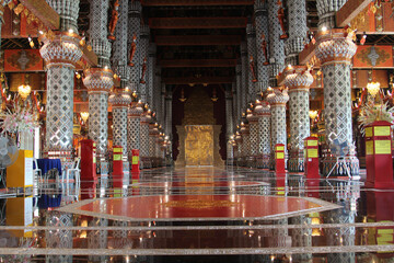 Inside the church in Wat Sridonmoon, Chiang Mai Province, Northern Thailand.