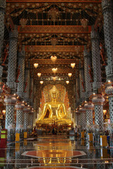 Inside the church in Wat Sridonmoon, Chiang Mai Province, Northern Thailand.