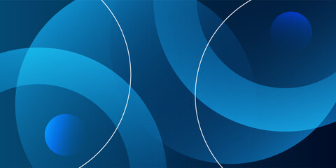 Abstract blue background with sparkling geometric lines. Modern blue gradient circle shape design. Futuristic technology concept. Suitable for modern brochures, posters, banners, and covers.