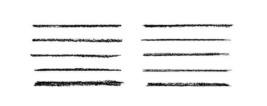 Vector brush with wax crayon texture. Hand drawn charcoal pencil lines. Grunge design element. Pastel texture style.