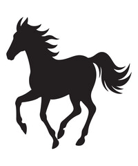 Silhouette of a Horse in Mid Stride Graceful and Powerful