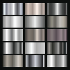 chrome color foil texture background. silver color gradient. vector golden, copper, brass and metal template