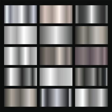 chrome color foil texture background. silver color gradient. vector golden, copper, brass and metal template