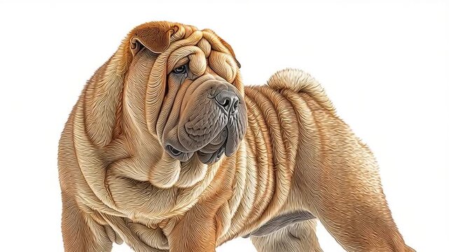 ultra realistic shar pei