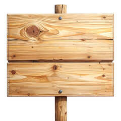 Wooden signpost with two rectangular panels atop a vertical support, against a black background