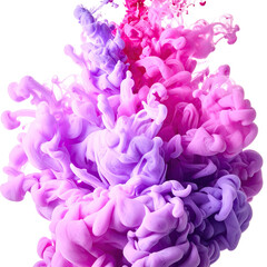 Swirling vibrant cloud of colorful paint against a black backdrop, creating an abstract art