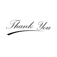 Thank You Lettering. Expressing Gratitude Simple Thank You Message, Vintage image for poster, banner, Vector Illustration