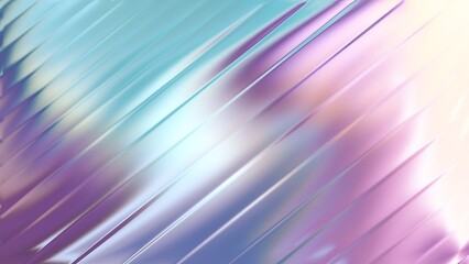 Abstract iridescent holographic background with diagonal lines and soft glow image photo