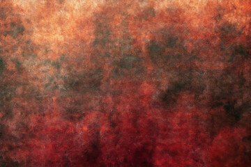 A textured abstract background with a mix of deep red and orange colors. The composition has a warm and earthy feel, resembling a sunset or fire.AI generated.