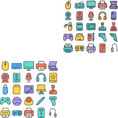 Colorful Computer and Gaming Icons.