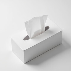 Soft tissues in sleek white box, perfect for home or office use, providing comfort and convenience for everyday needs