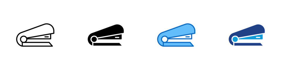 Stapler Multiple Style Icon Design Vector - stapler representing office organization, paperwork, and document binding