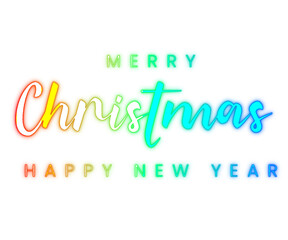 Merry christmas calligraphy png transparent background or isolated on white background or merry christmas text design transaparent png	
