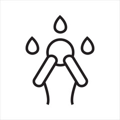 Crying Stick Icon Cry Sad Depress Depression Emotion