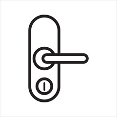Door handle icon. Smart house security systemPrint