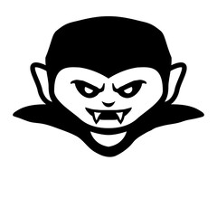 Evil Vampire Character Cool Grin Funny Halloween Smiling 