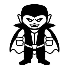 Evil Vampire Character Cool Grin Funny Halloween Smiling 