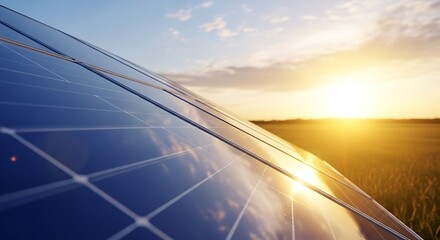 Solar panels on the roof