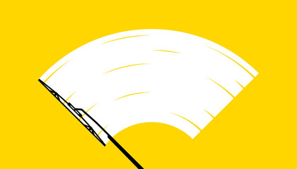 Wipers are clearing the windshield. Wiping for the windshield of a car. Clean window, wiper blades. Vector illustration. © StarGraphic