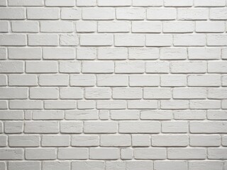 Naklejka premium Close-up of a pristine, white brick wall, perfect for textures and backgrounds