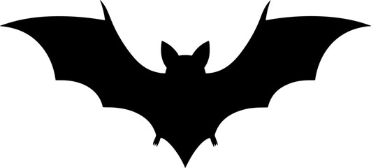 Naklejka premium Menacing Dark Bat Flying Silhouette