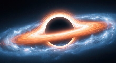 Massive black hole with accretion disk and surrounding galaxy