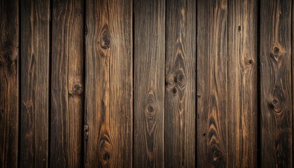 Rustic wood texture with vertical, dark brown planks