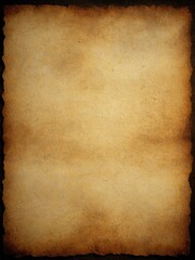 Aged parchment paper, weathered look with textured edges. Vintage feel, blank space