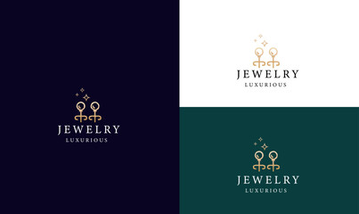 luxury jewelry brand logo design vector illustration, luxury, gold, brand, brand logo design, royal classic logo design, abstract beauty rose logo design, jewelry elegant gold logo design retro,