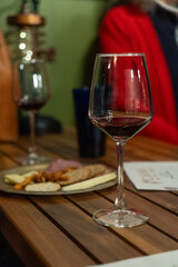 red wine in a restaurant