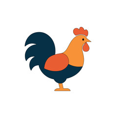 Cartoon Rooster Vector Illustration
