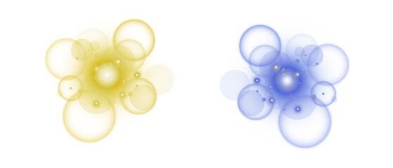 Colorful Bubble Cloud Abstract &ndash; Yellow and Blue Modern Digital Design, Vibrant Yellow and Blue Bubble Explosion &ndash; Playful Abstract Background, Abstract Bubble Cloud Effect &ndash; Bright Yellow and Blu