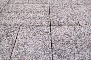 Obraz premium Close-up of gray square paving slabs