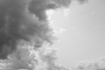 gray background, gray sky and clouds in the photo