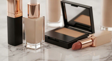 コスメ メイク道具や化粧品のセット パッケージ