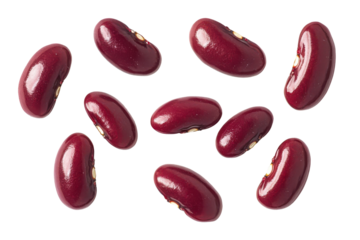 Crimson Jewels: A close-up showcases vibrant red kidney beans, their rich color and smooth texture creating a feast for the eyes, inviting culinary inspiration.