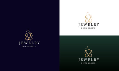 luxury jewelry brand logo design vector illustration, luxury, gold, brand, brand logo design, royal classic logo design, abstract beauty rose logo design, jewelry elegant gold logo design retro,